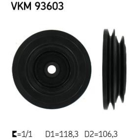 Achetez des Poulie damper (vilebrequin) SKF VKM 93603 à prix pour 77,41 €