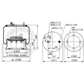 Acquista Soffietto, Sospensione pneumatica da CONTITECH AIR SPRING 902 MB a buon mercato per soli 393,54 €