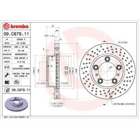 Köp Bromsskiva av BREMBO 09.C879.11 till det låga priset 1138,31 kr