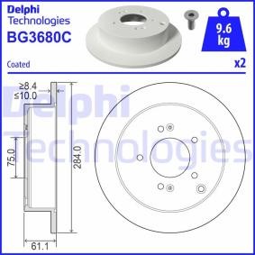 Bremsscheibe BG3680C für Santa Fe V (MX5) für 30,10 CHF