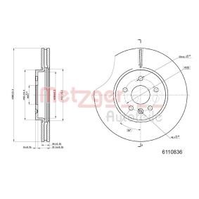 Bremsscheibe von METZGER 6110836