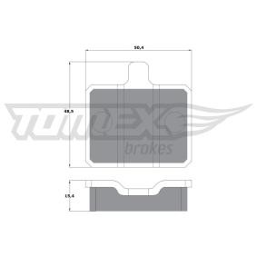 Köp Bromsbelägg av TOMEX brakes TX 10-25 till det låga priset 184,80 kr