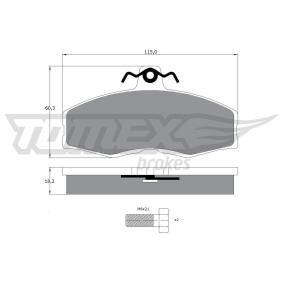 Köp Bromsbelägg av TOMEX brakes TX 10-27 till det låga priset 287,89 kr