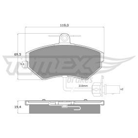 Köp Bromsbelägg av TOMEX brakes TX 13-121 till det låga priset 401,69 kr