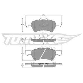 Köp Bromsbelägg av TOMEX brakes TX 14-88 till det låga priset 388,08 kr