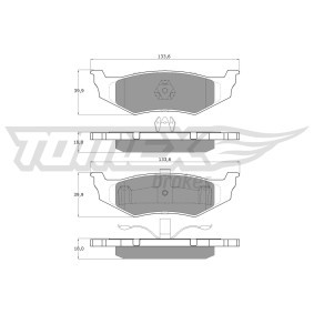 Köp Bromsbelägg av TOMEX brakes TX 15-91 till det låga priset 467,66 kr