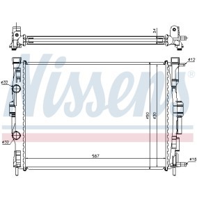 Acquista Radiatore motore da NISSENS 693850 a buon mercato per soli 108,87 €