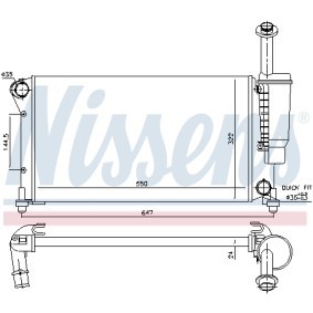 Achetez des Radiateur du moteur NISSENS 694666 à prix pour 118,70 €