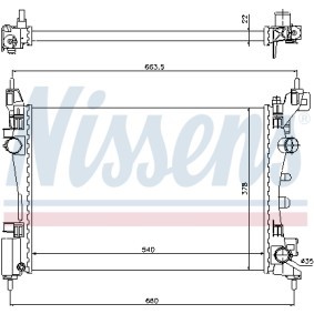 Achetez des Radiateur du moteur NISSENS 695945 à prix pour 93,27 €