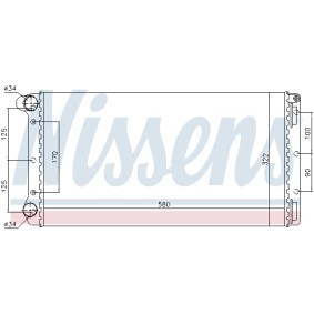 Achetez des Radiateur du moteur NISSENS 696254 à prix pour 91,58 €