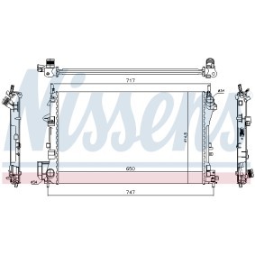 Achetez des Radiateur du moteur NISSENS 696365 à prix pour 100,15 €