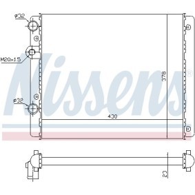 Achetez des Radiateur du moteur NISSENS 697635 à prix pour 70,19 €
