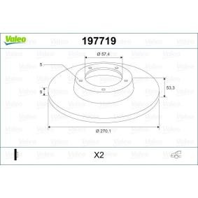 Achetez des Disque de frein VALEO 197719 à prix pour 86,31 €