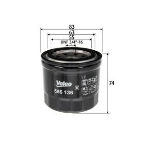 Achetez des Filtre à huile VALEO 586136 à prix pour 12,86 €