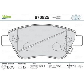 Achetez des Plaquettes de frein VALEO 670825 à prix pour 26,15 €