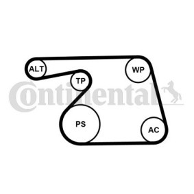 Comprar Bomba de agua + kit de correa poli V de CONTITECH 6PK1318WP1 a bajo precio de 108,31 €