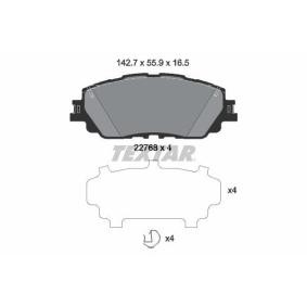 Achetez des Plaquettes de frein TEXTAR 2276801 à prix pour 47,50 €