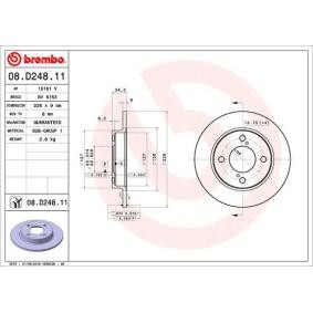 Köp Bromsskiva av BREMBO 08.D248.11 till det låga priset 482,64 kr