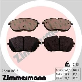 Køb Bremseklodser af ZIMMERMANN 22218.185.2 til den lave pris 591,41 DKK