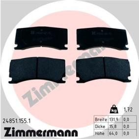 Comprar Juego de pastillas de freno de ZIMMERMANN 24851.155.1 a bajo precio de 78,30 €