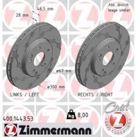 Comprar Disco de freno de ZIMMERMANN 400.1443.53 a bajo precio de 125,20 €