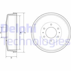 Compre Tambor de travão da DELPHI BF559 a um preço baixo por 57,22 €