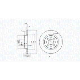 Achetez des Disque de frein MAGNETI MARELLI 360406024201 à prix pour 84,85 €
