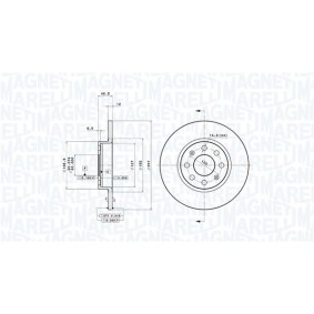Achetez des Disque de frein MAGNETI MARELLI 360406064701 à prix pour 82,16 €