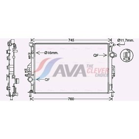 Kjøp Radiator, motorkjøling av AVA COOLING SYSTEMS DN2463 til den lave prisen 2415,32 NOK