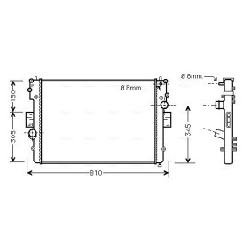 Achetez des Radiateur du moteur AVA COOLING SYSTEMS IVA2057 à prix pour 87,25 €