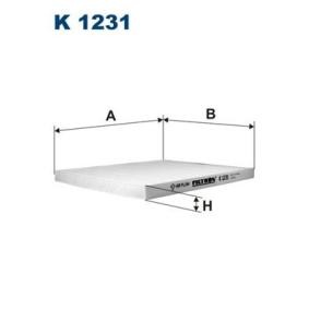 Osta Suodatin, sisäilma FILTRON:llä K 1231 edullisesti hintaan 9,66 €