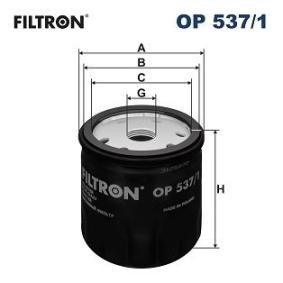 Achetez des Filtre à huile FILTRON OP 537/1 à prix pour 8,76 €