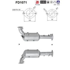 Partikelfilter (DPF) FD1071 NISSAN PATHFINDER von AS