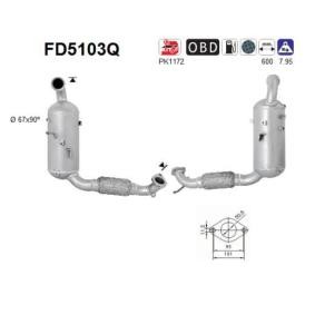 Achetez des Filtre à particules AS FD5103Q à prix pour 694,17 €