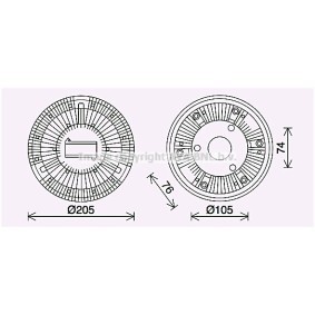 Kjøp Clutch, kjølevifte av PRASCO IVC138 til den lave prisen 7401,68 NOK