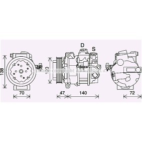 Comprar Compresor, aire acondicionado de PRASCO JRK057 a bajo precio de 1083,20 €