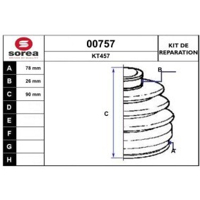 Köp Bälgsats, drivaxel av SNRA 00757 till det låga priset 128,29 kr