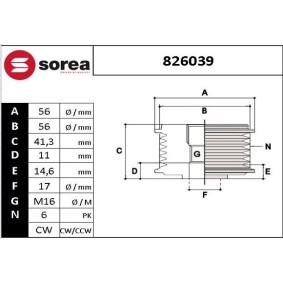 Comprar Rueda libre de alternador de SNRA 826039 a bajo precio de 33,69 €