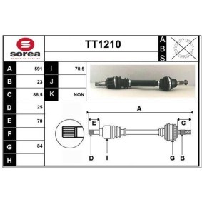 Köp Drivaxel av SNRA TT1210 till det låga priset 1410,17 kr