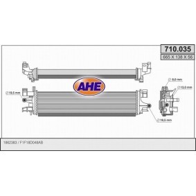 Kjøp Intercooler av AHE 710.035 til den lave prisen 2855,73 NOK