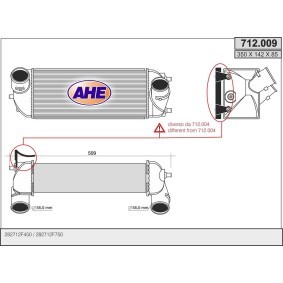 Köp Intercooler av AHE 712.009 till det låga priset 3612,98 kr