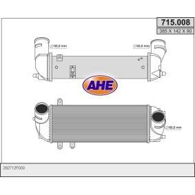 Kjøp Intercooler av AHE 715.008 til den lave prisen 3620,22 NOK