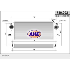 Köp Intercooler av AHE 730.002 till det låga priset 3999,26 kr