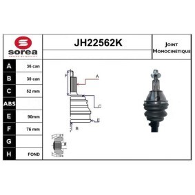 Comprar Juego de articulación, árbol de transmisión de SERA JH22562K a bajo precio de 79,41 €