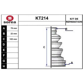 Köp Bälgsats, drivaxel av SERA KT214 till det låga priset 138,31 kr