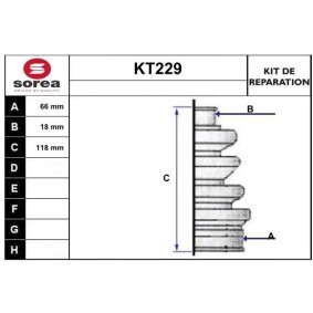 Köp Bälgsats, drivaxel av SERA KT229 till det låga priset 137,26 kr