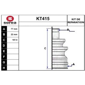 Achetez des Jeu de joint-soufflet, arbre de commande SERA KT415 à prix pour 11,96 €