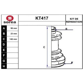 Köp Bälgsats, drivaxel av SERA KT417 till det låga priset 137,32 kr