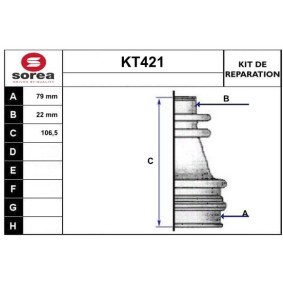Köp Bälgsats, drivaxel av SERA KT421 till det låga priset 137,26 kr