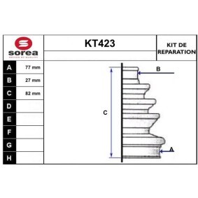 Köp Bälgsats, drivaxel av SERA KT423 till det låga priset 138,31 kr